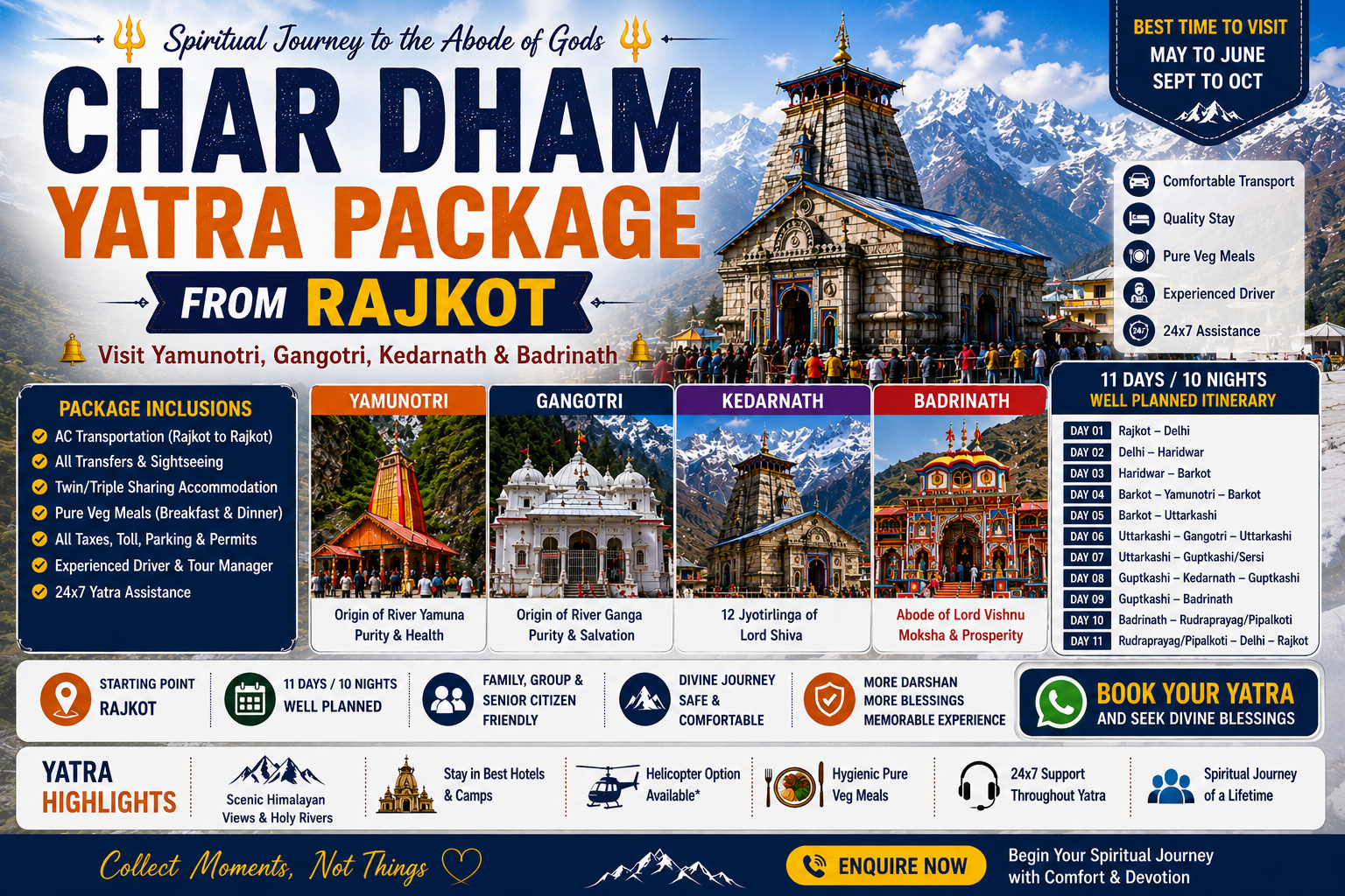 TraveloHimalayas Char Dham Yatra Package from Rajkot