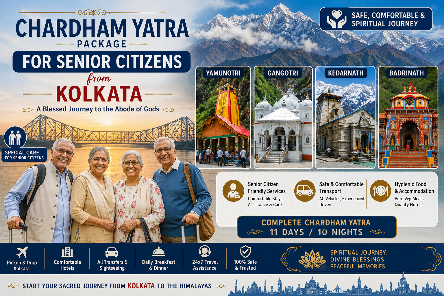 TraveloHimalayas Chardham Yatra Package for Senior Citizens from Kolkata