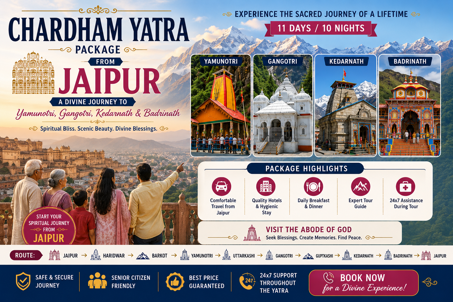 TraveloHimalayas Chardham Yatra Package from Jaipur